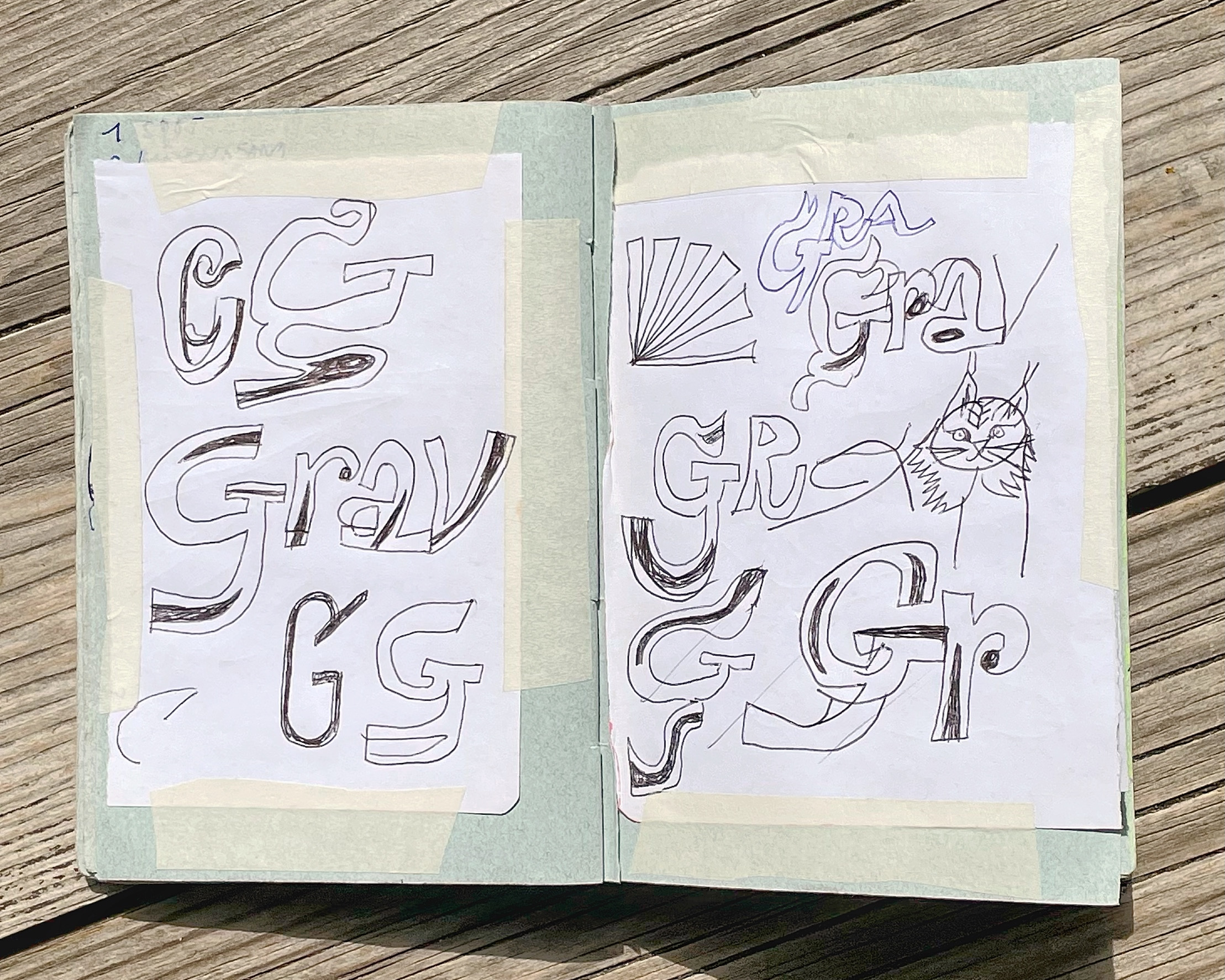 gravgrav logo drafts sketchbook 